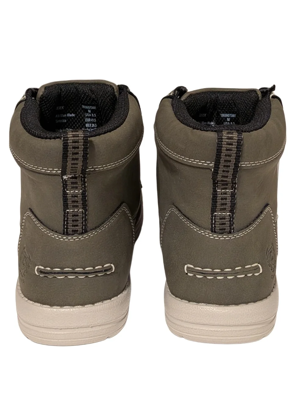 Chaps Derek Moc Toe Chukka Boots Olive Men Size 8.5 Memory Foam New Box
